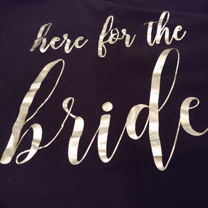 black bridal party cotton t-shirt 3X